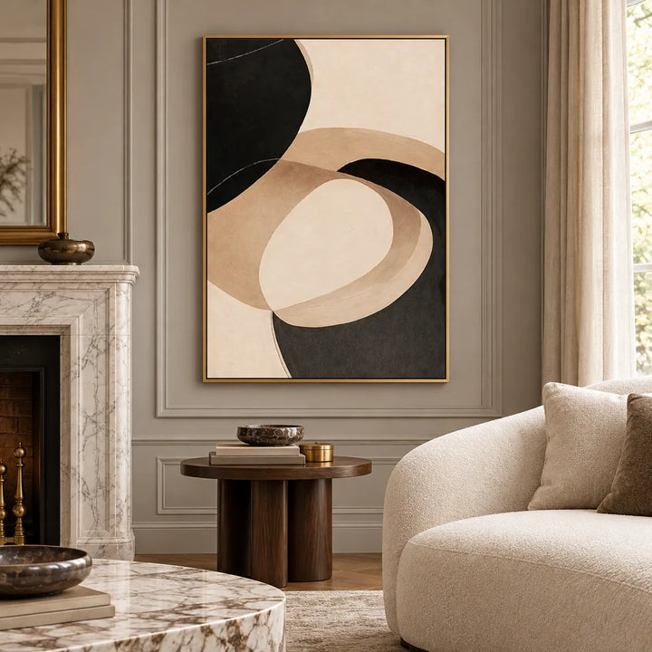 TA2942 gold frame in a distinct closer medium home interior