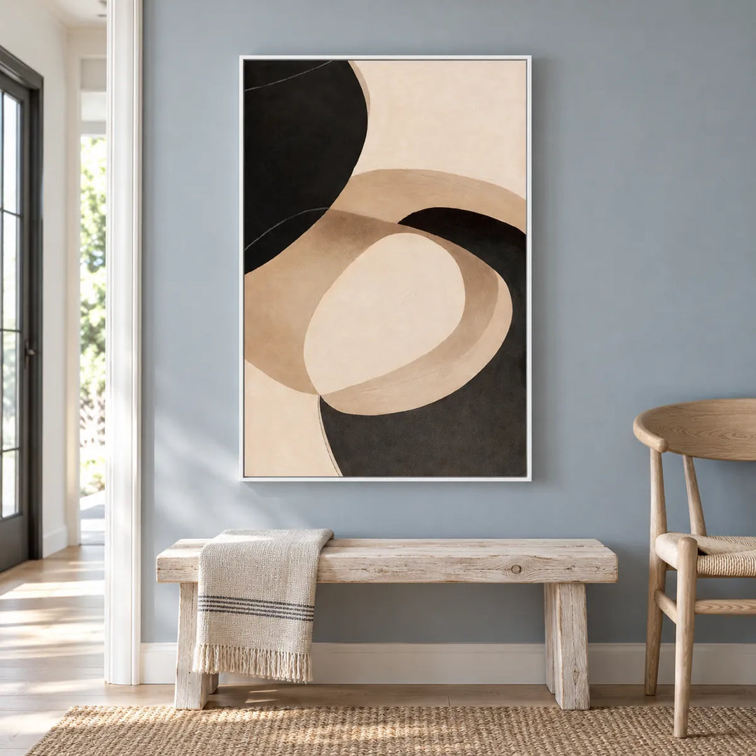 TA2942 white frame in a distinct closer medium home interior