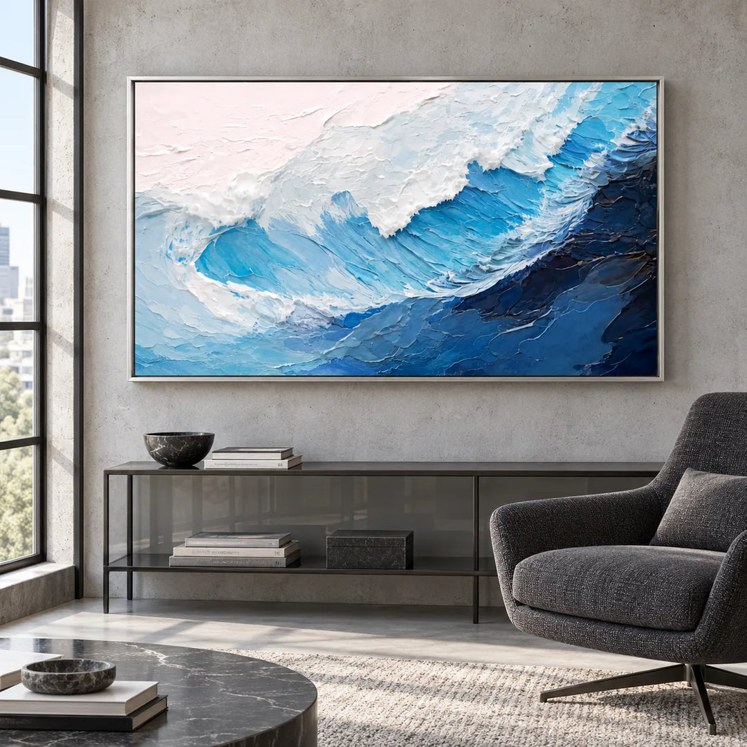 TA2944 silver frame in a distinct closer medium home interior