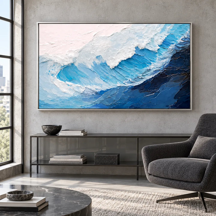 TA2944 silver frame in a distinct closer medium home interior