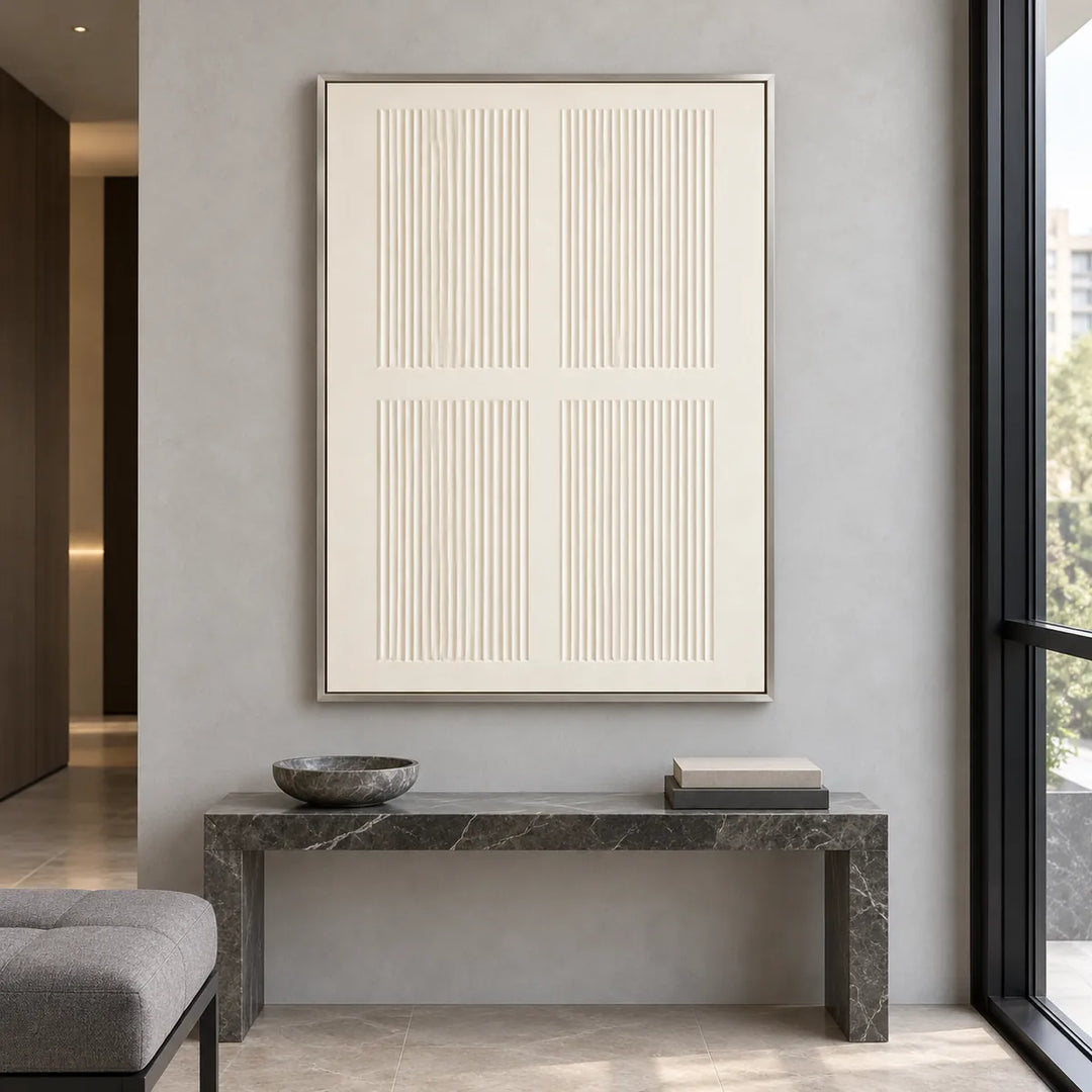 TA2946 silver frame in a distinct closer medium home interior