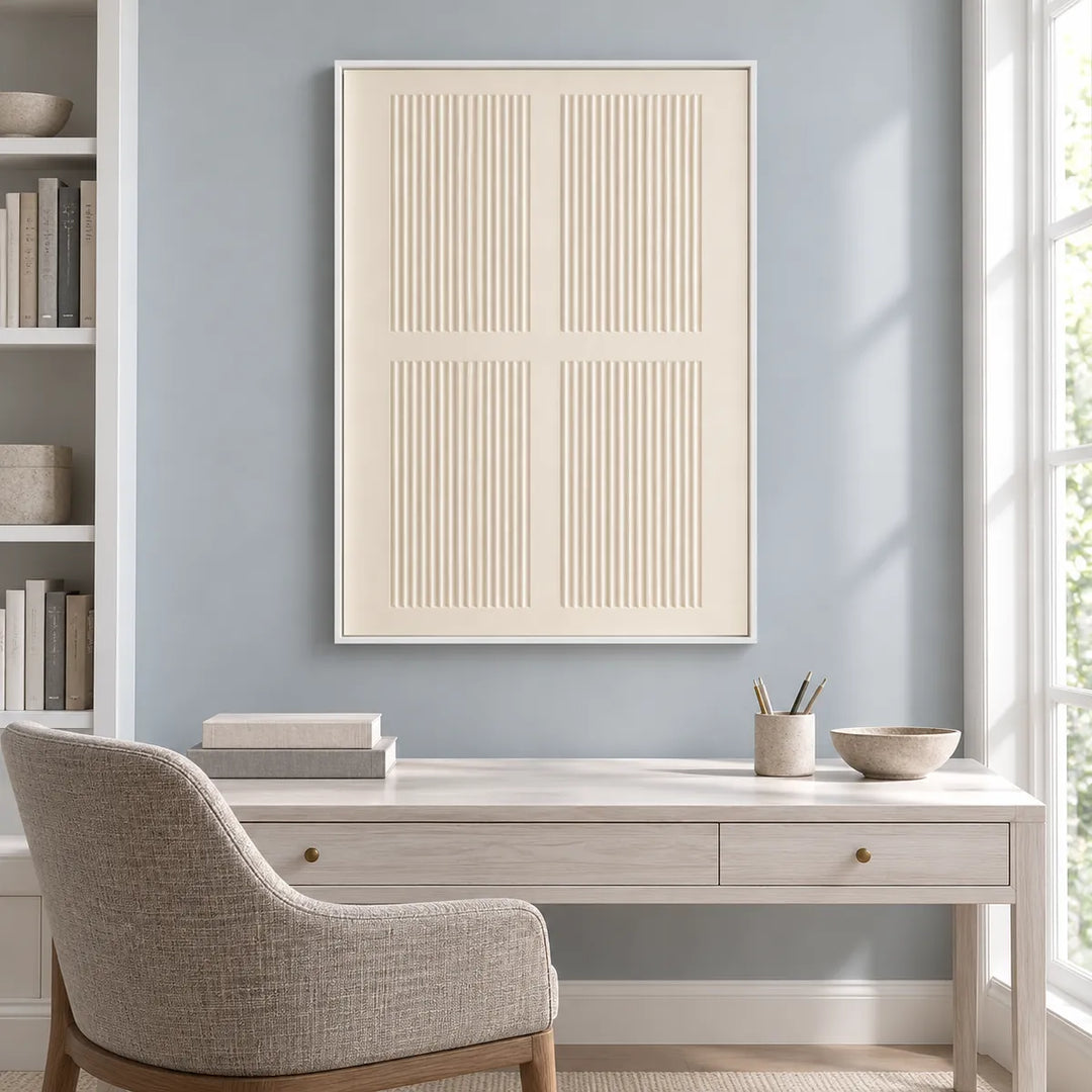 TA2946 white frame in a distinct closer medium home interior