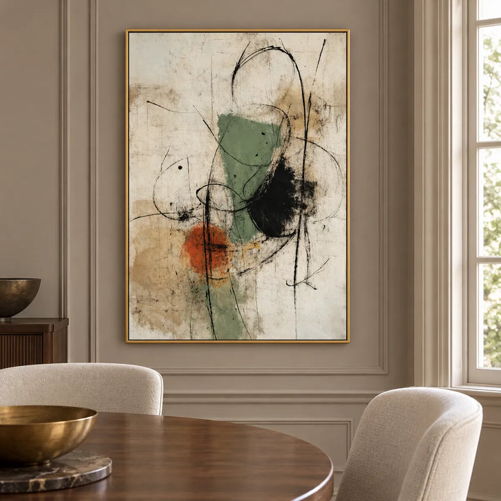 TA2948 gold frame in a distinct closer medium home interior