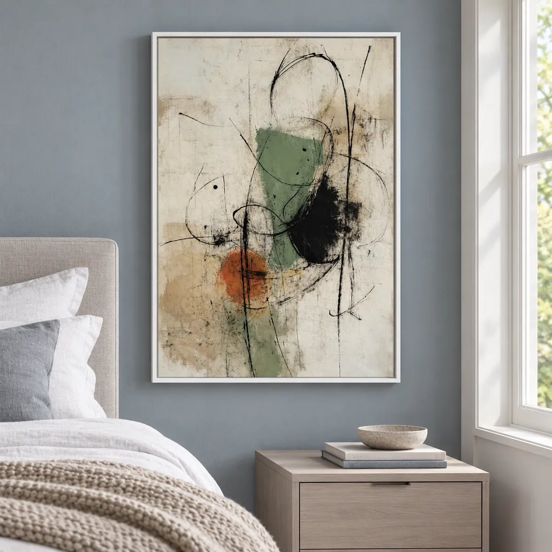 TA2948 white frame in a distinct closer medium home interior