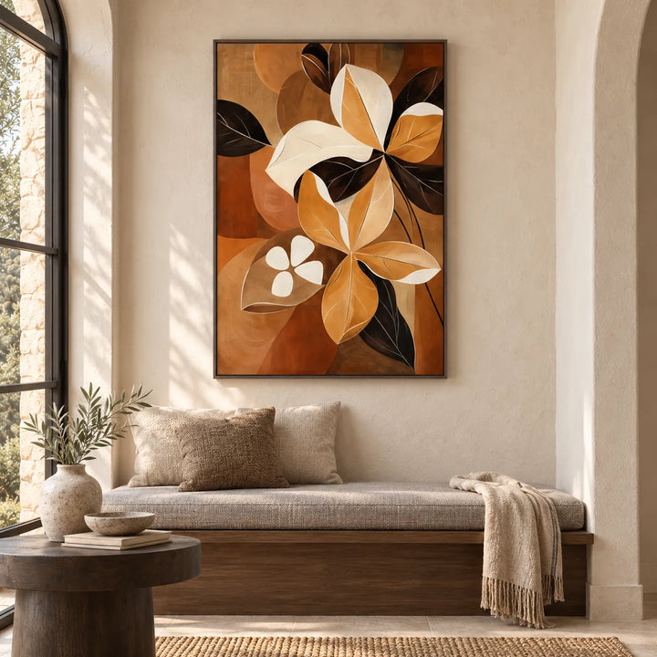 TA3003 dark-wood frame in a styled home interior, approved medium scene
