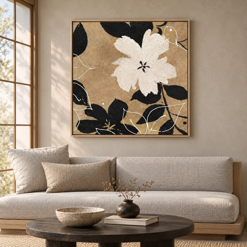 TA3005 wood frame in a styled home interior, approved medium scene