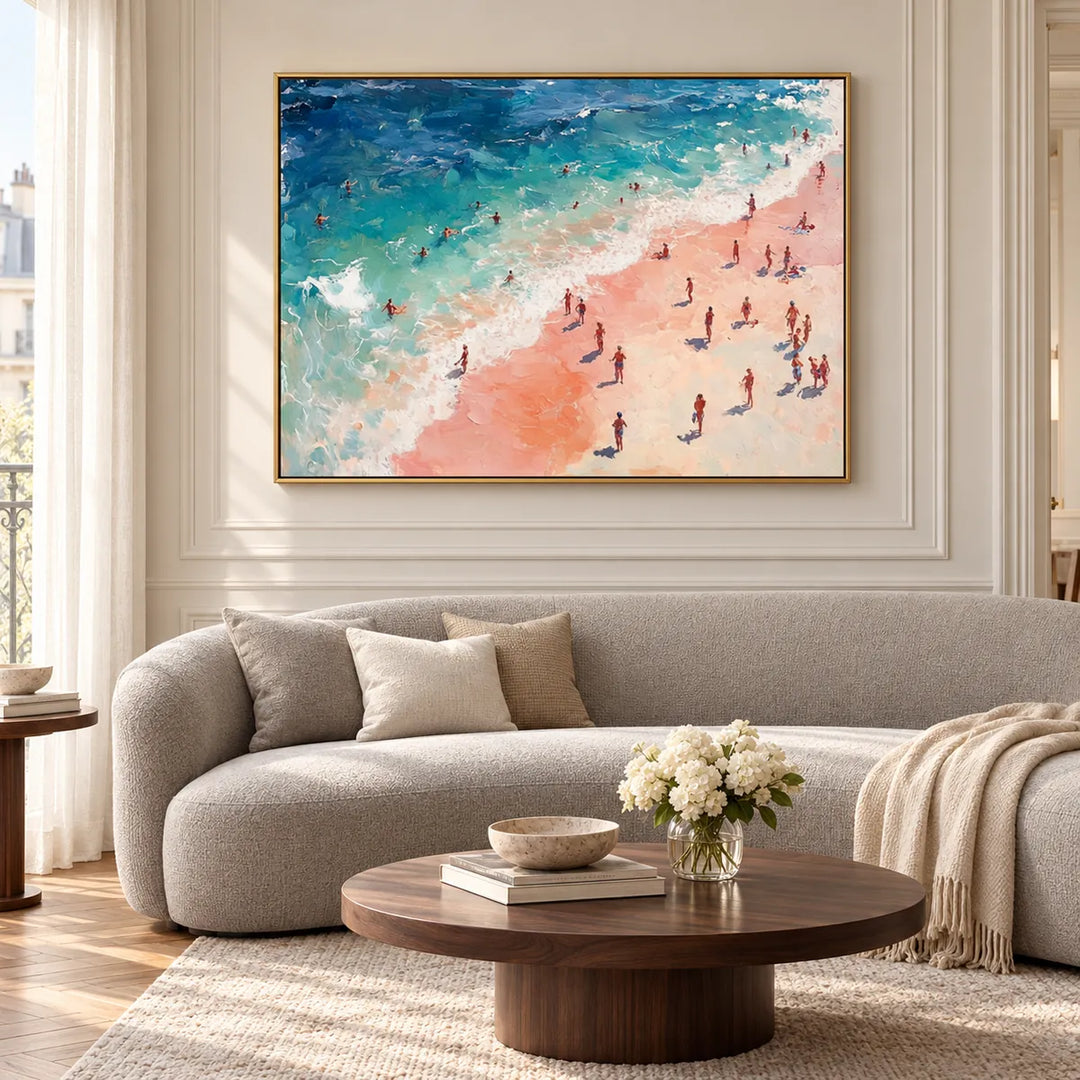 TA3009 gold frame in a furnished room, medium view