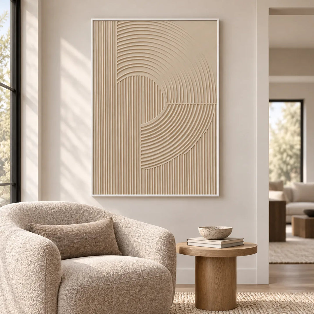 TA3013 white frame in a furnished room, medium view
