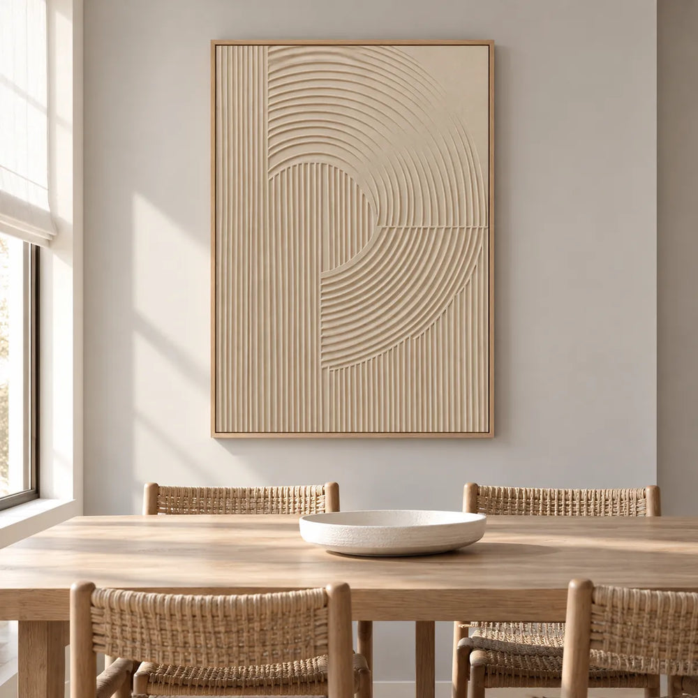 TA3013 wood frame in a furnished room, medium view
