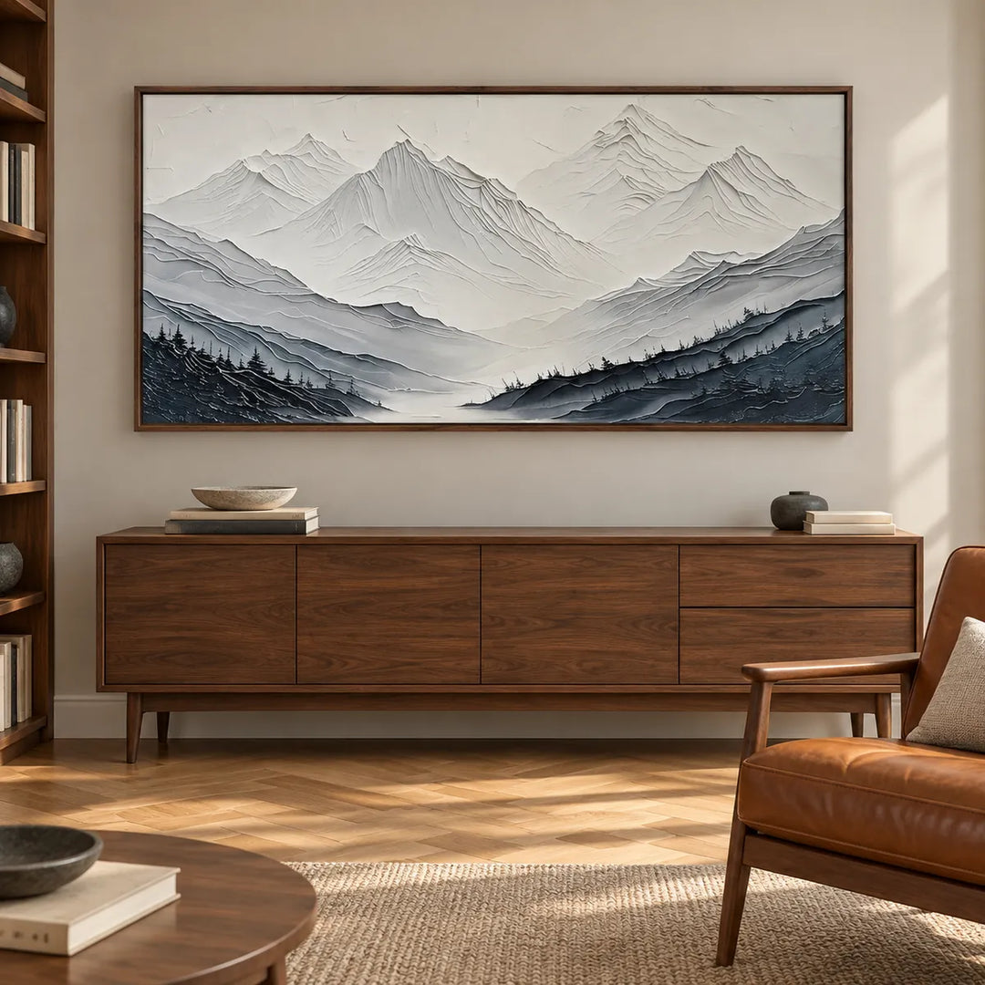 TA3014 Dark Wood Frame in a distinct furnished home, medium view