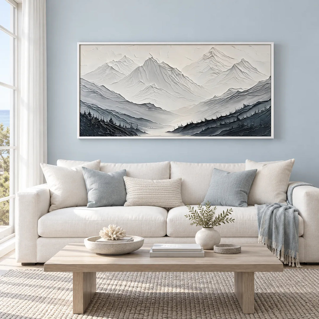 TA3014 White Frame in a distinct furnished home, medium view