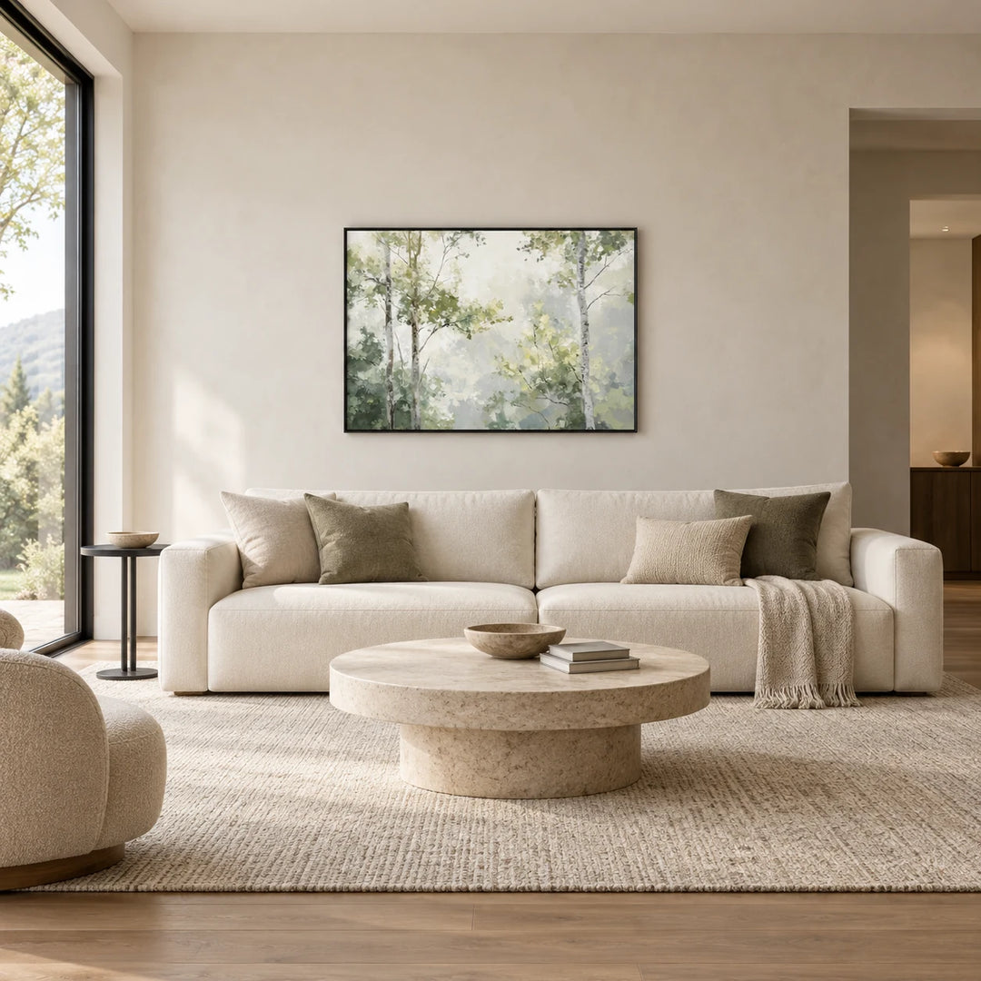 TA3015 black frame in a complete home interior scene