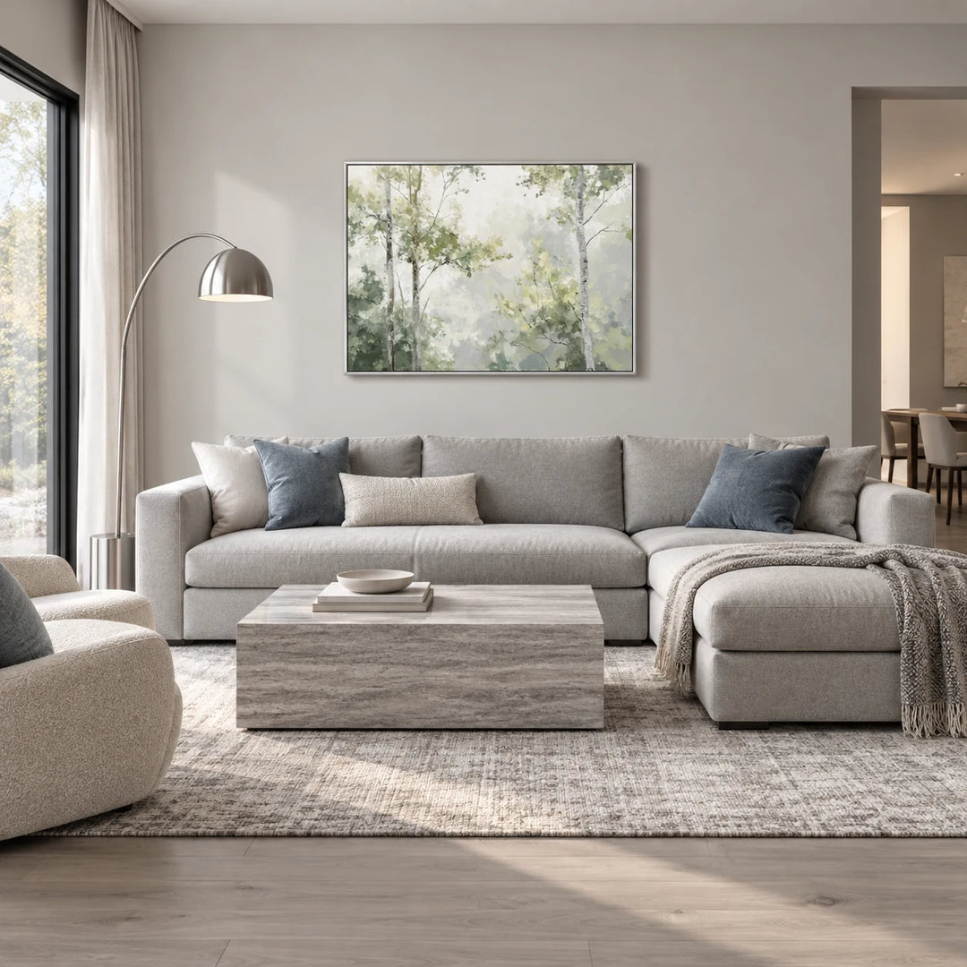 TA3015 silver frame in a complete home interior scene