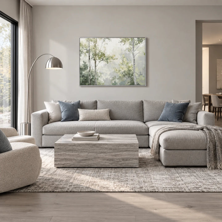 TA3015 silver frame in a complete home interior scene