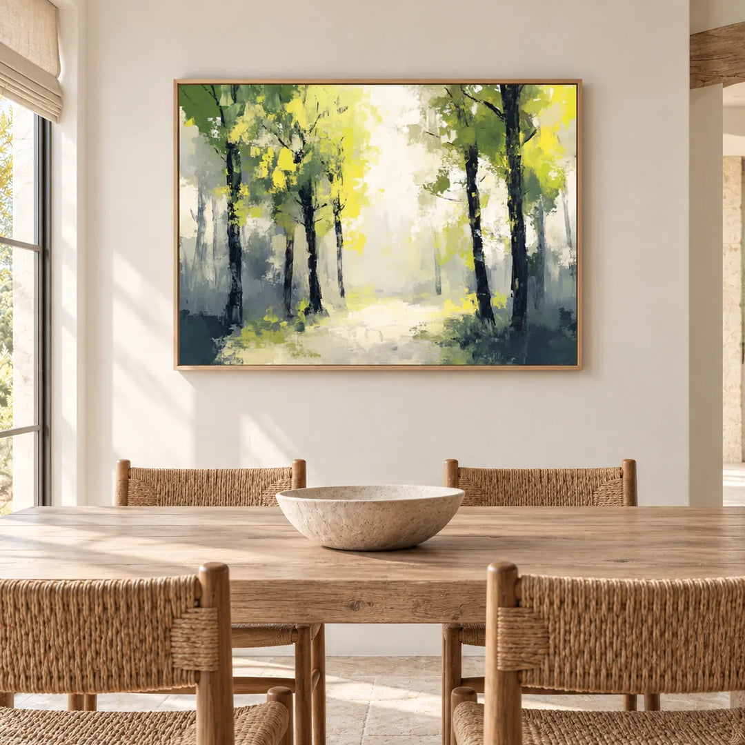 TA3016 wood frame in a furnished room, medium view
