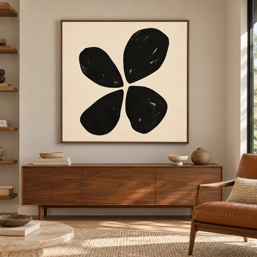 TA3017 Dark Wood Frame in a distinct furnished home, medium view