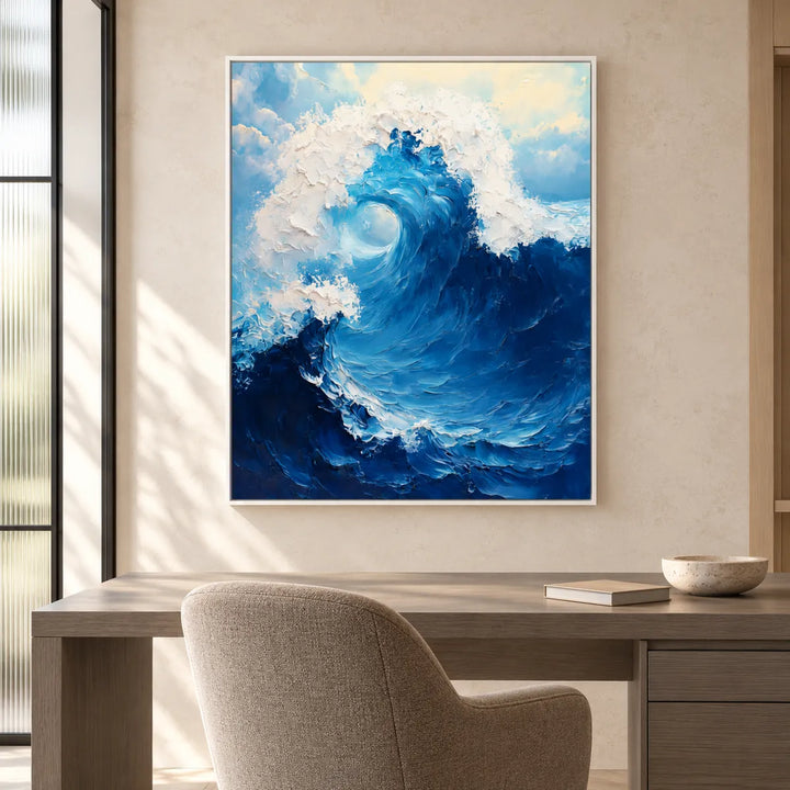 TA3018 white frame in a furnished room, medium view
