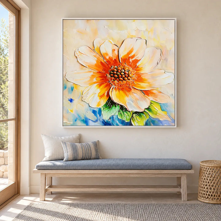 TA3019 White Frame in a distinct furnished home, medium view