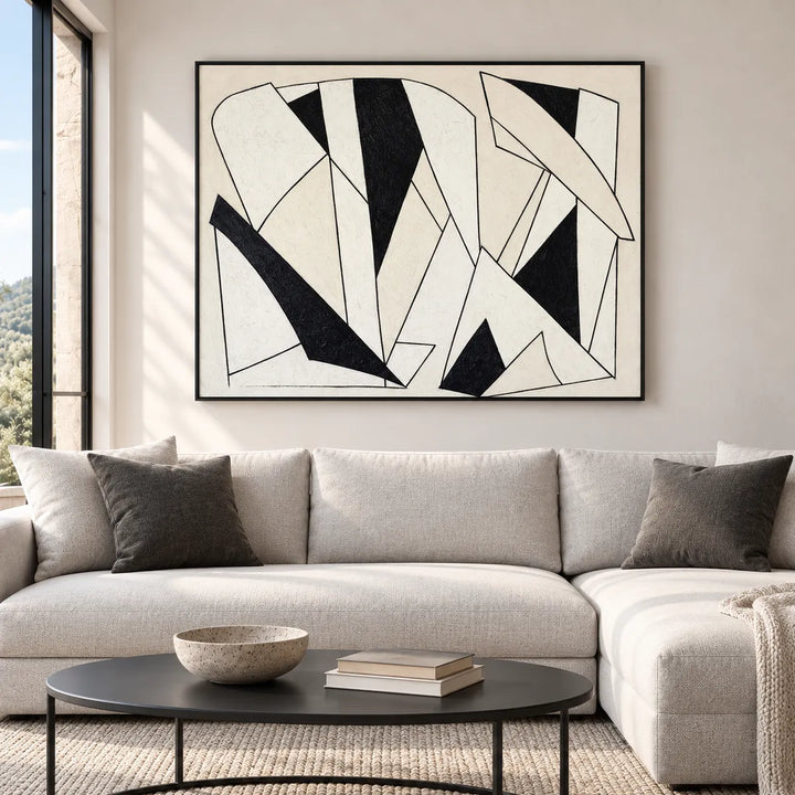 TA3020 black frame in a furnished room, medium view