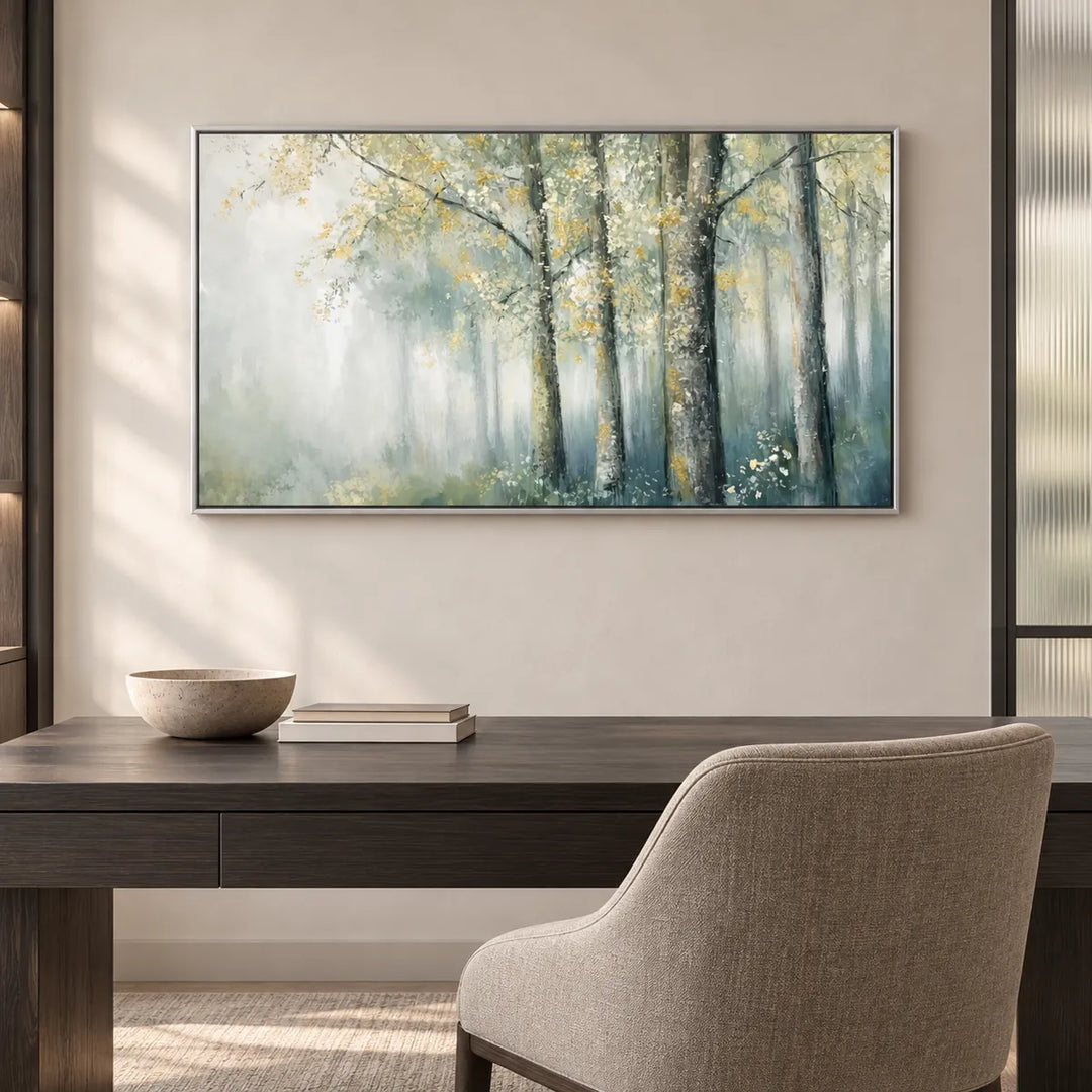 TA3025 silver frame in a furnished room, medium view