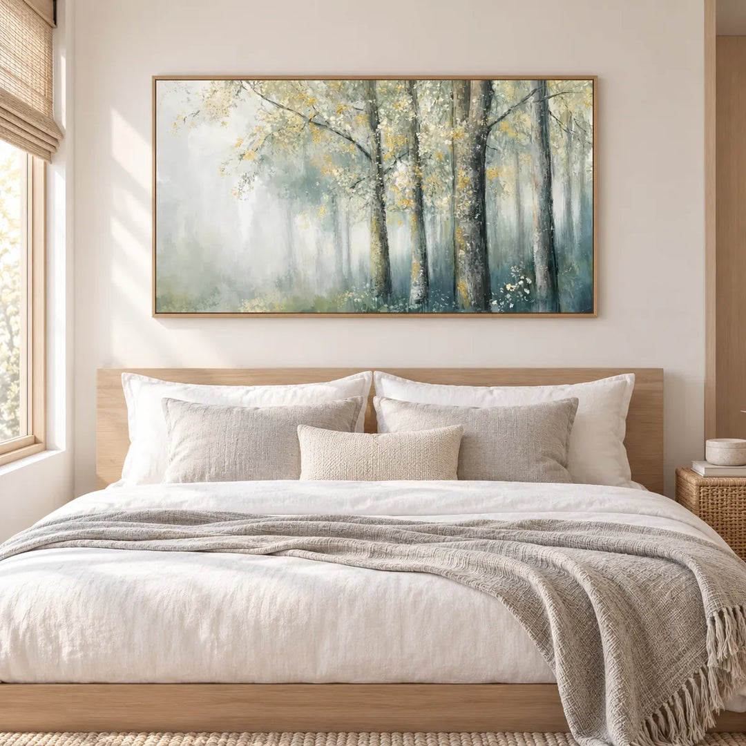 TA3025 wood frame in a furnished room, medium view