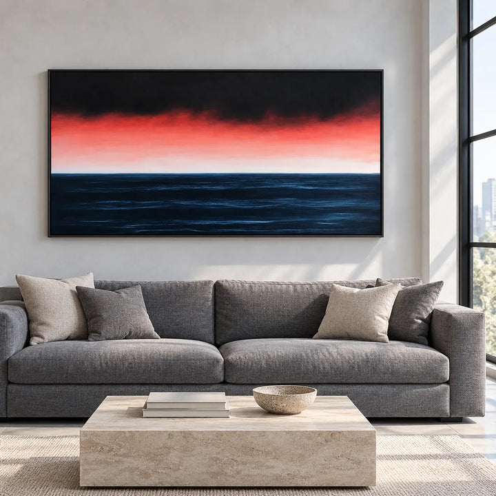 TA3028-8994862891160 Black Frame in a distinct furnished home, medium view