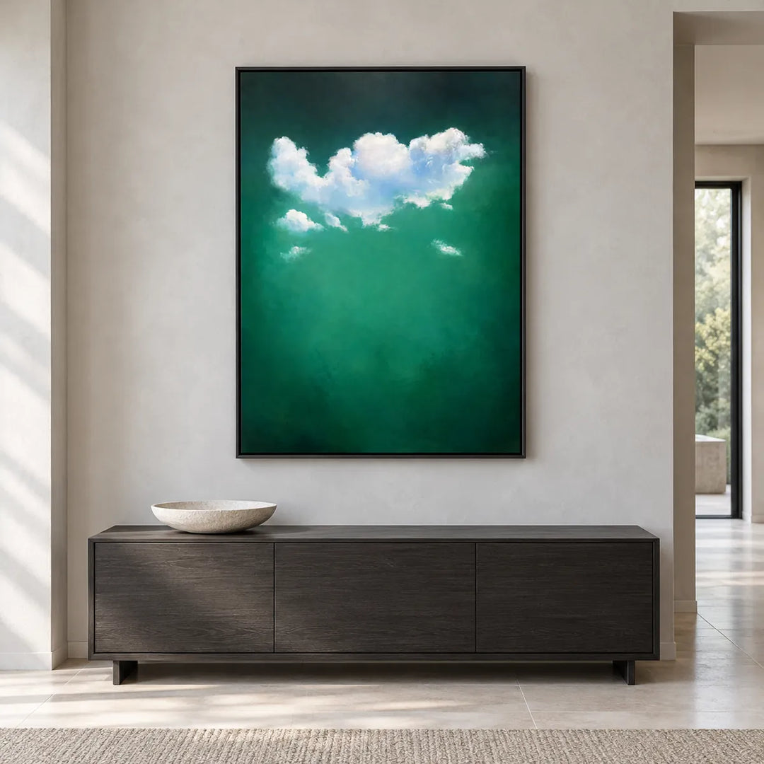 TA3045 black frame in a furnished room, medium view