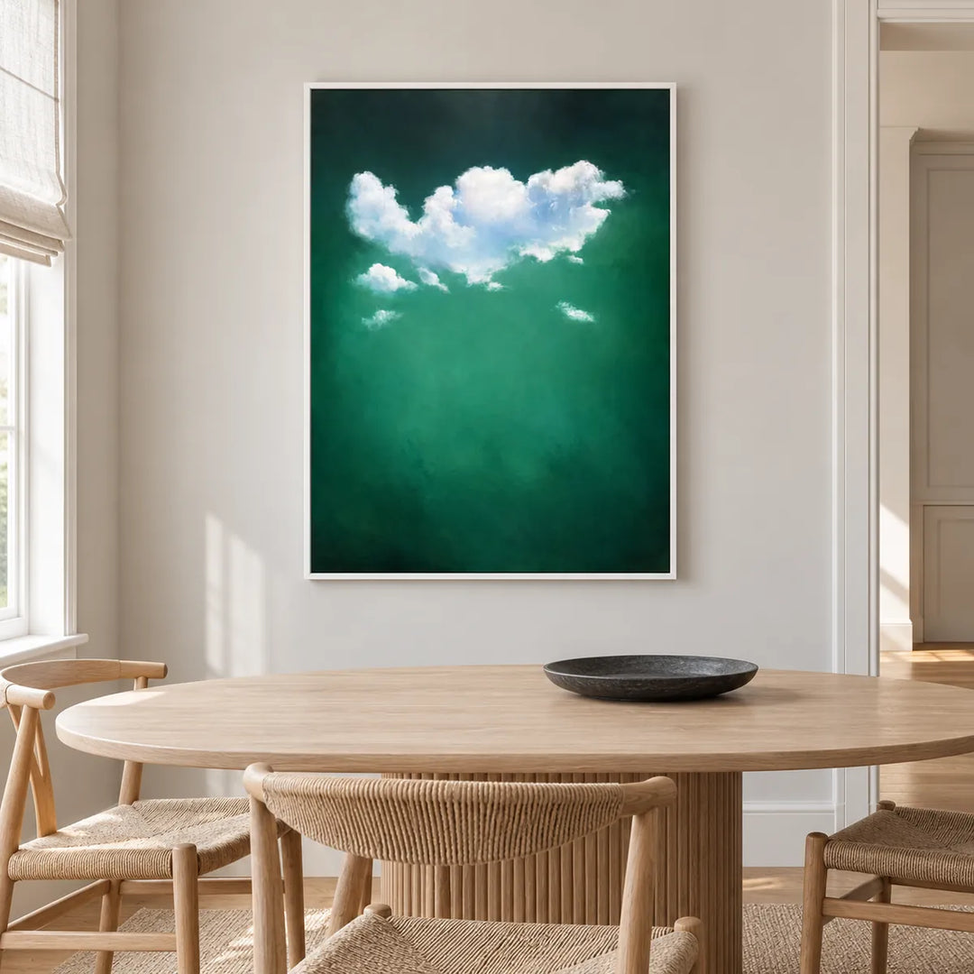 TA3045 white frame in a furnished room, medium view