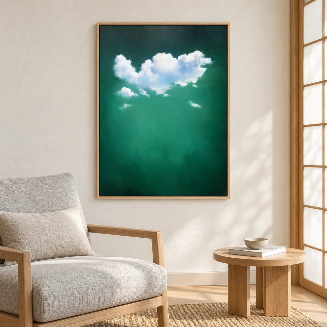 TA3045 wood frame in a furnished room, medium view
