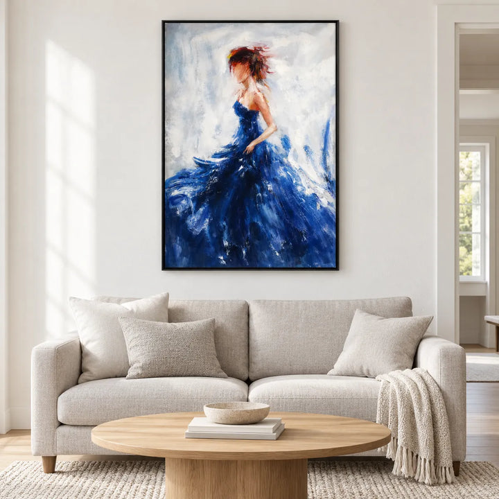 TA3054 black frame in a furnished room, medium view