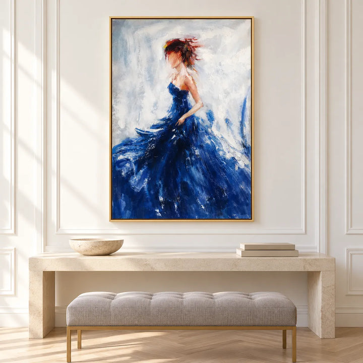 TA3054 gold frame in a furnished room, medium view