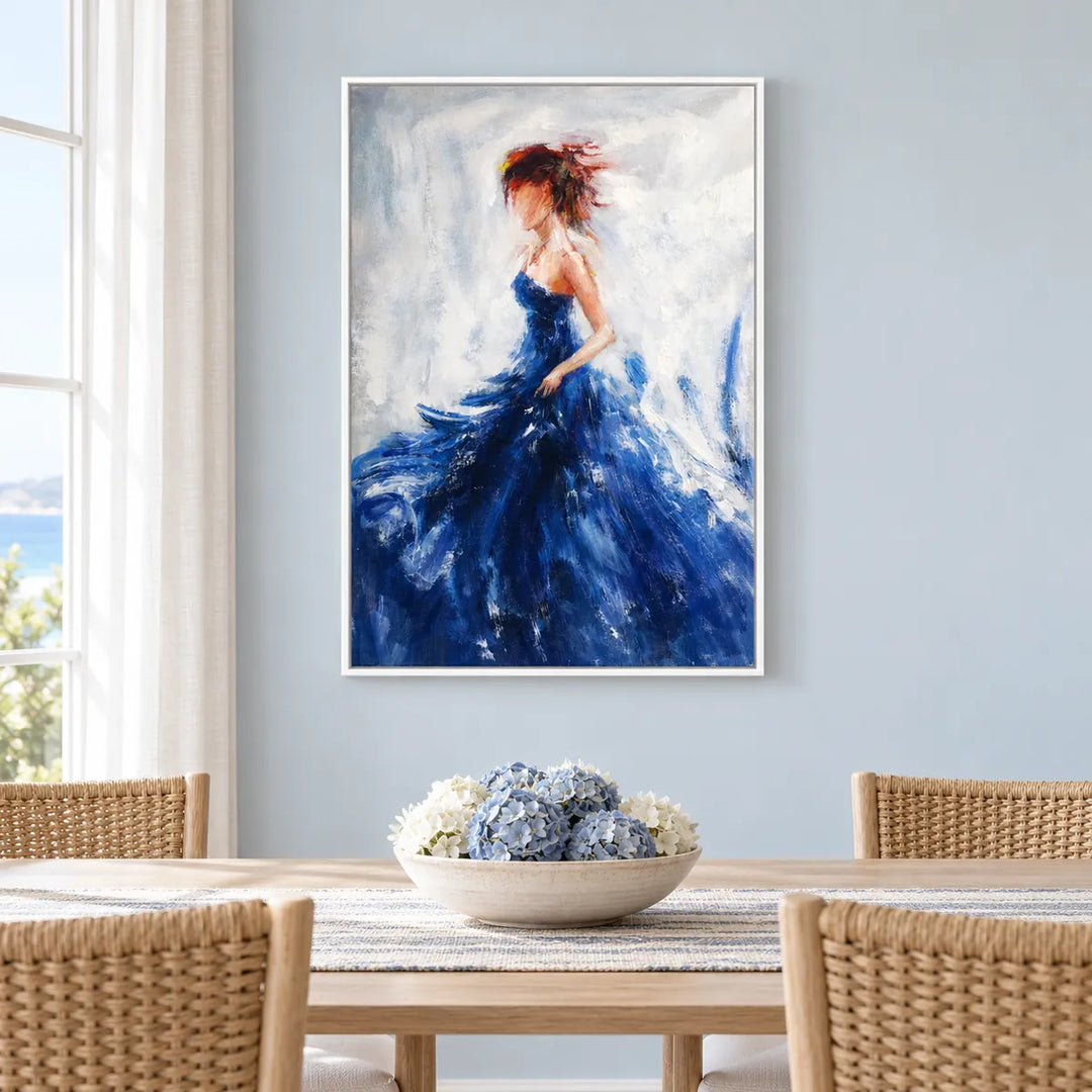 TA3054 white frame in a furnished room, medium view