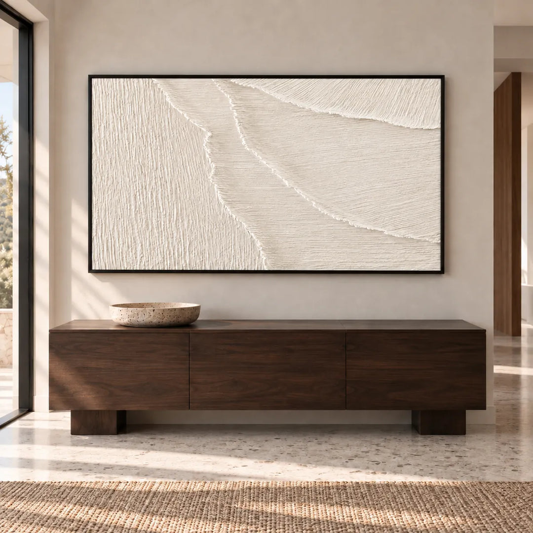 TA3057 black frame in a furnished room, medium view