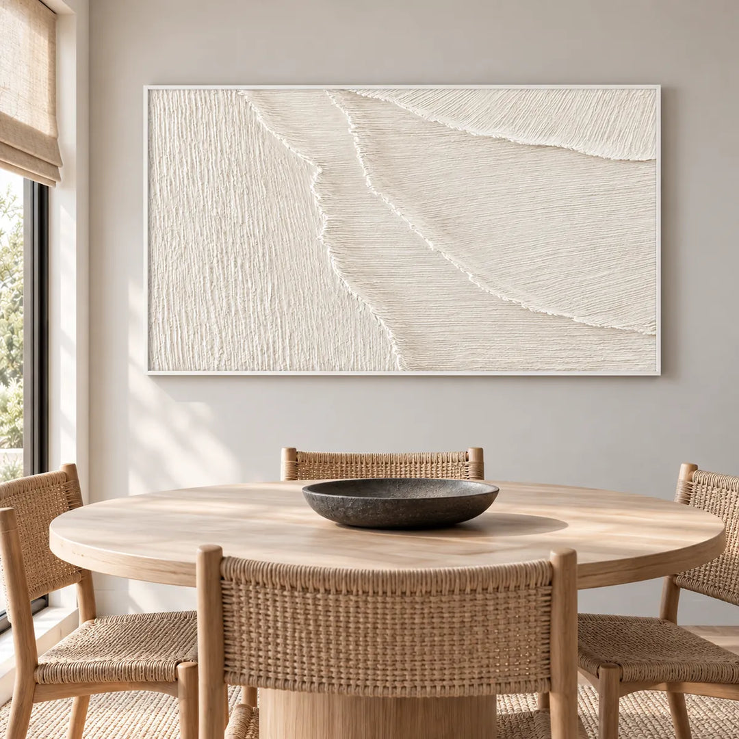 TA3057 white frame in a furnished room, medium view