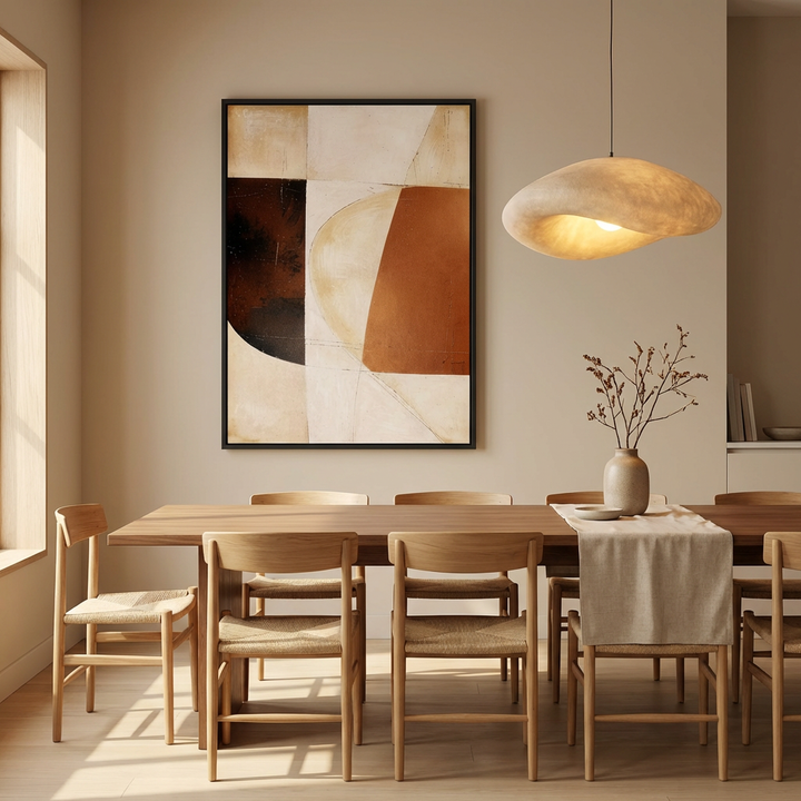 Terracotta Geometric Abstract Painting TA
