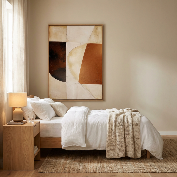 Terracotta Geometric Abstract Painting TA