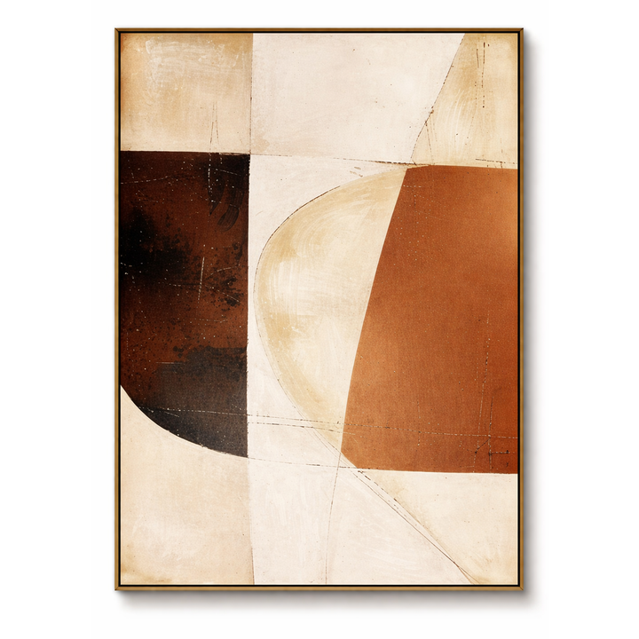 Terracotta Geometric Abstract Painting TA