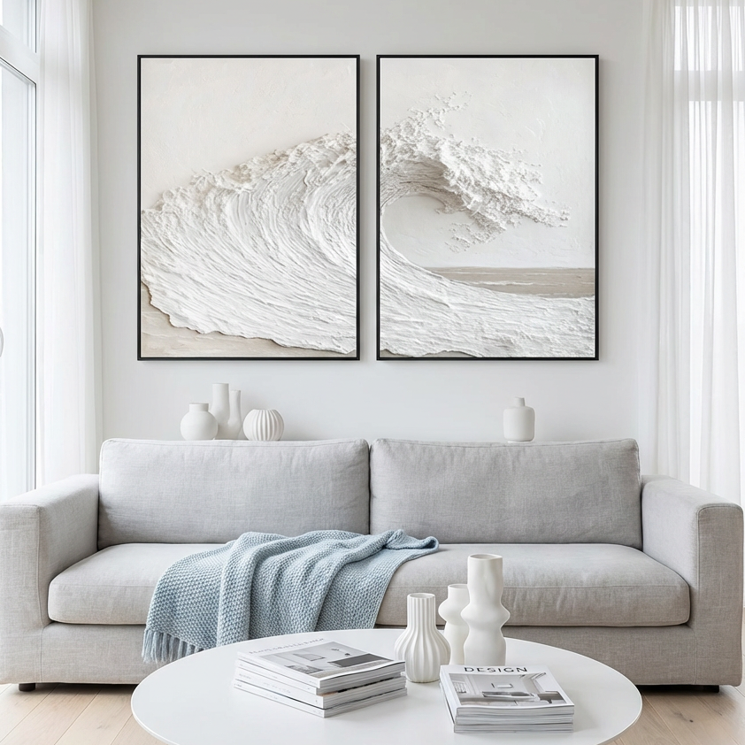 Textured Abstract Painting Set TA#3038 — Existing room preview room preview