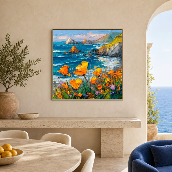 Vibrant Coastal Garden Hand-Painted | HM