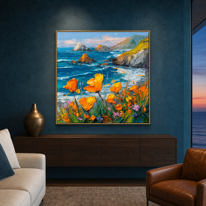Vibrant Coastal Garden Hand-Painted | HM