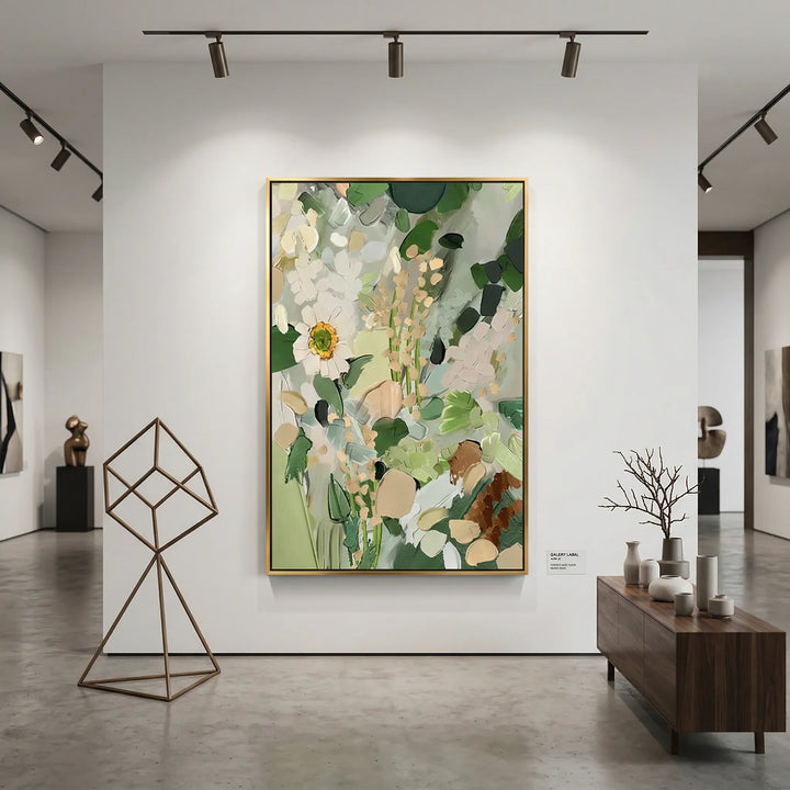 Water Lily Pond Impasto Floral Canvas Art TA