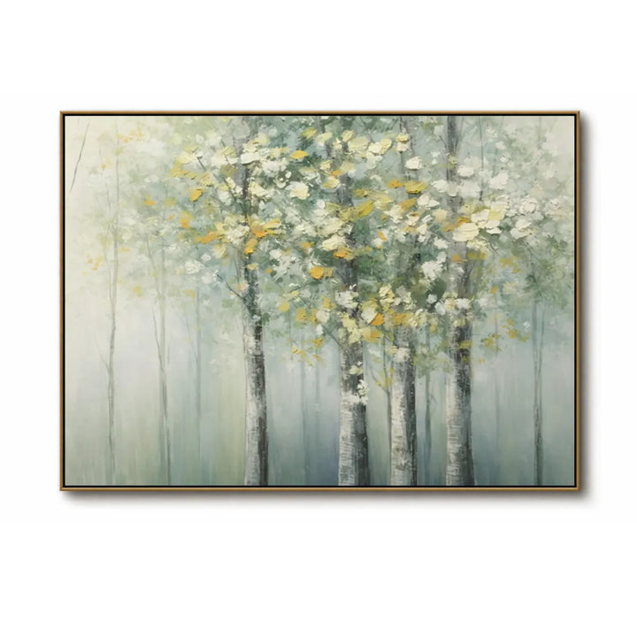 Whispering Birch-Mist Forest Painting TA