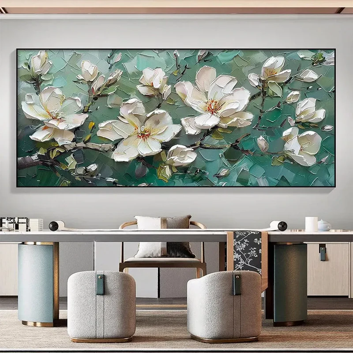 White Blossom Abstract Painting MT#2620