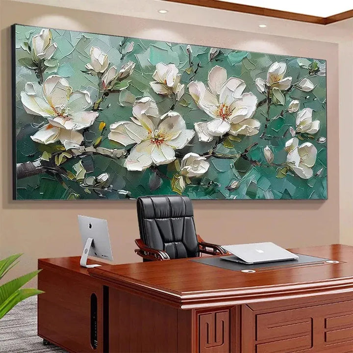 White Blossom Abstract Painting MT