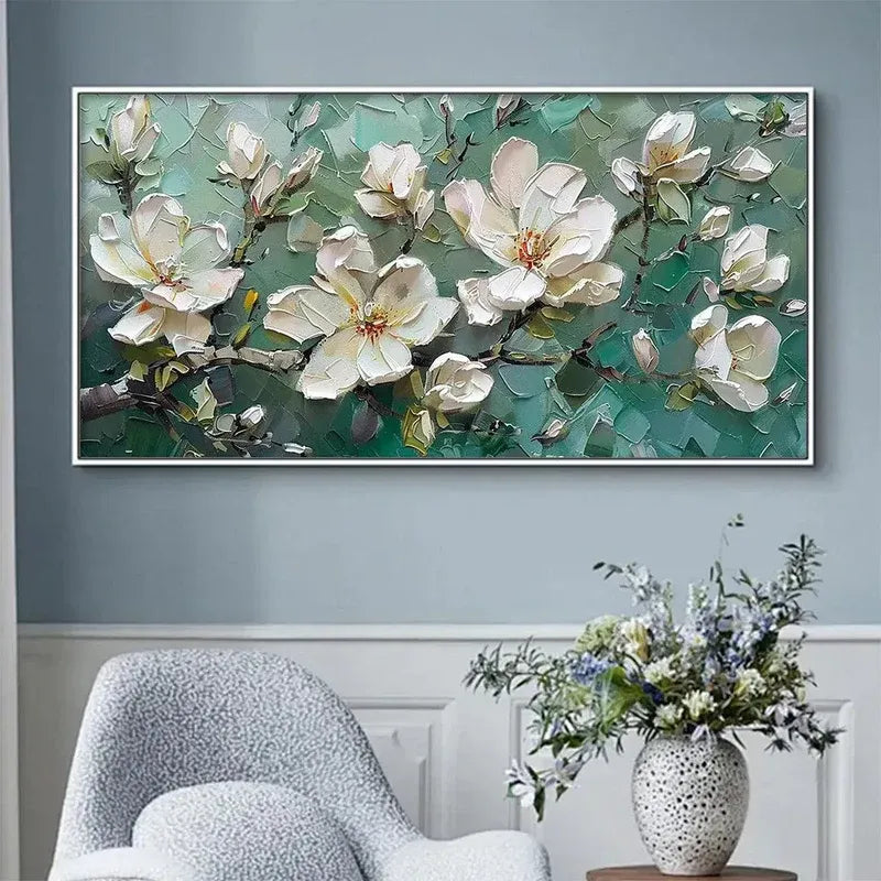 White Blossom Abstract Painting MT