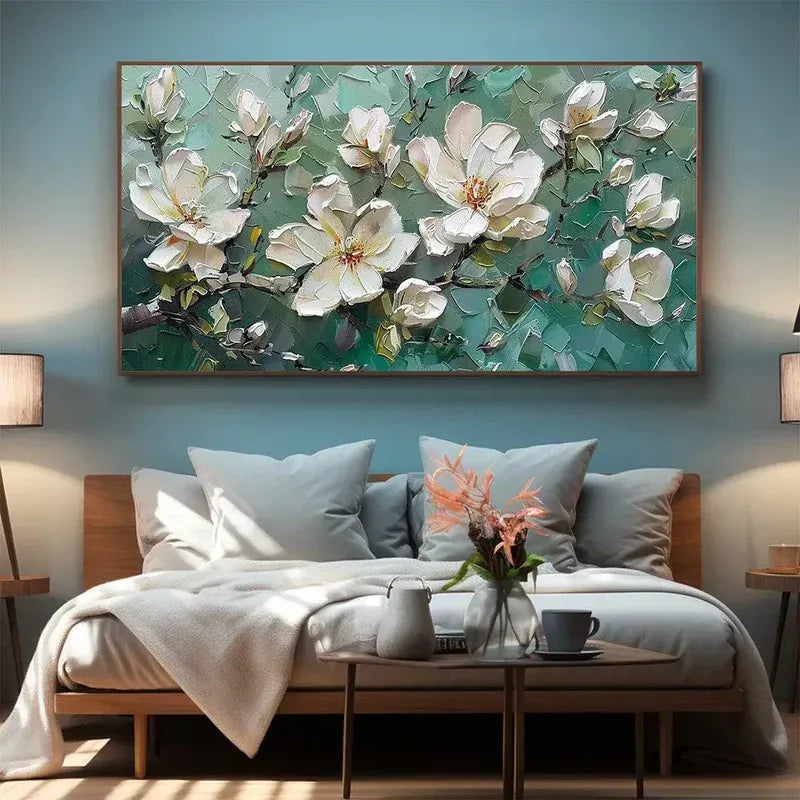 White Blossom Abstract Painting MT