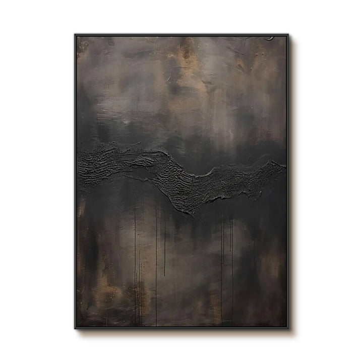 Chthonic Divide – Textured Abstract Hand-Painted Oil Painting