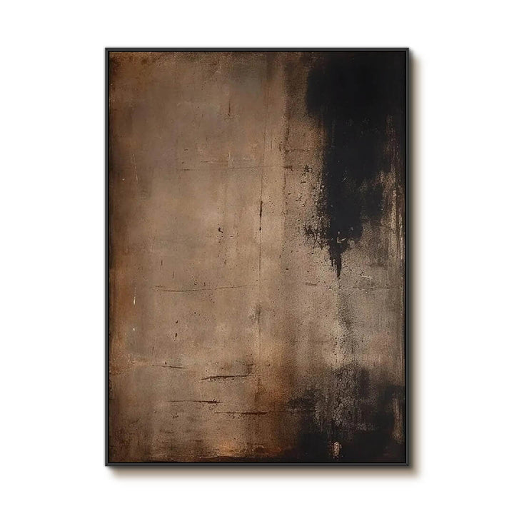 Industrial Patina – Dark Abstract Hand-Painted Oil Painting
