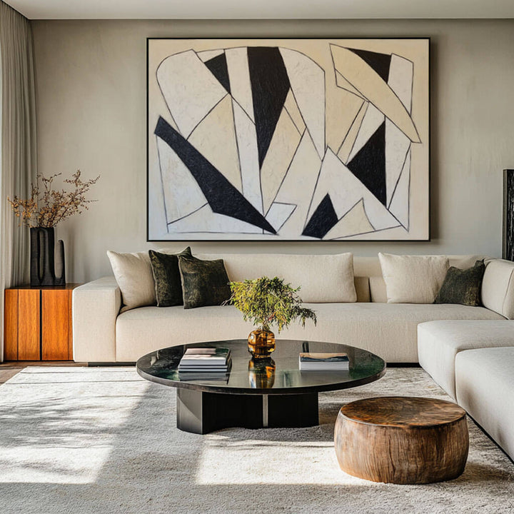 Deconstructed Harmony – Abstract Hand-Painted Oil Painting