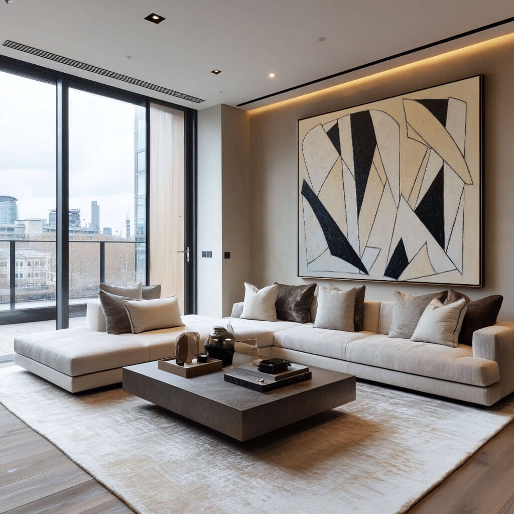 Deconstructed Harmony – Abstract Hand-Painted Oil Painting